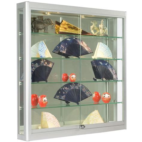 glass and metal display box|glass display case wall mounted.